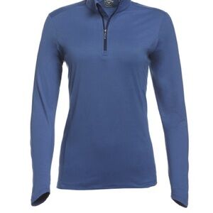 NWT Women's Lightweight 1/4 Zip Pullover Callaway #CGW748 in Costal Fjord Large